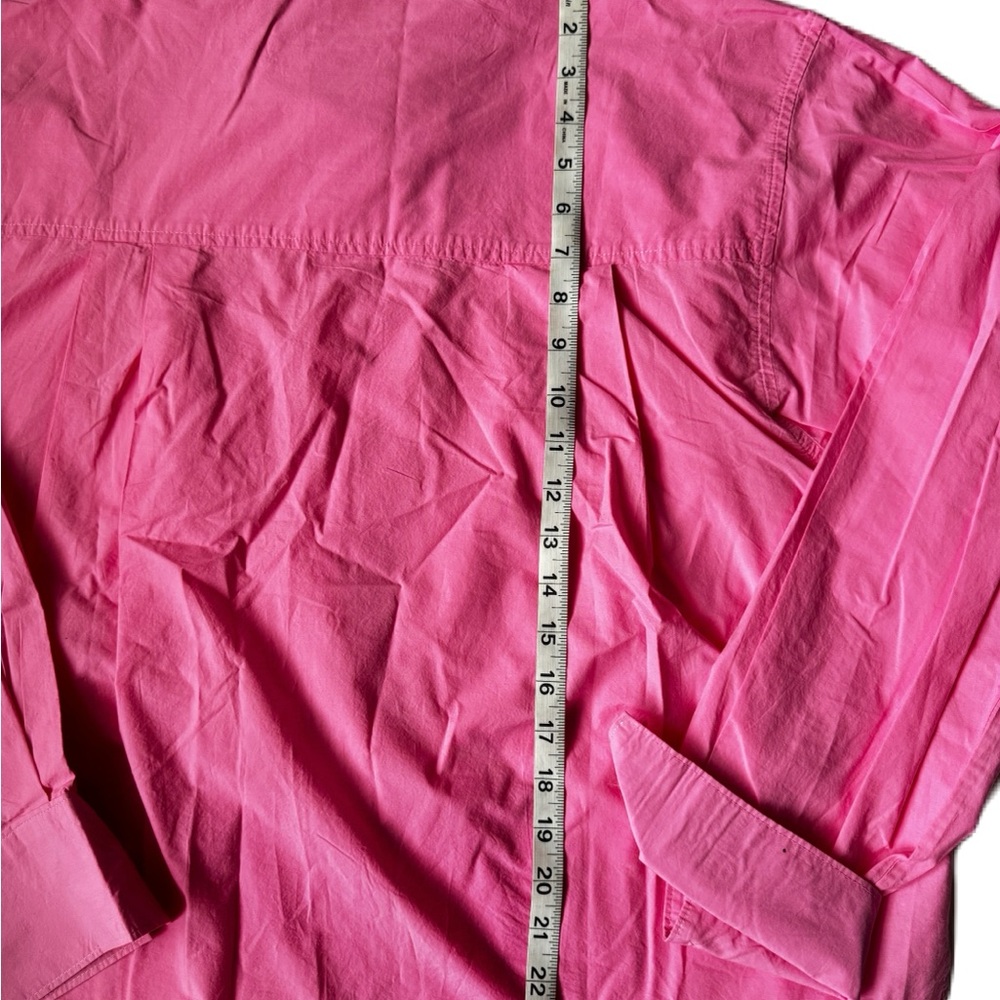Etica Oceane Pleated Shirt Size M Sachet Pink NWT  100% Cotton - Picture 3 of 6